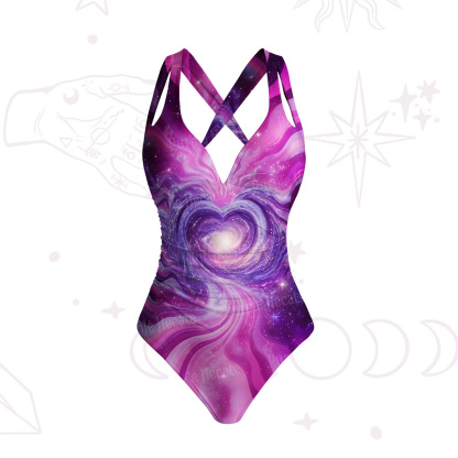 Purplehecate Cosmic Heart One-Piece Swimsuit