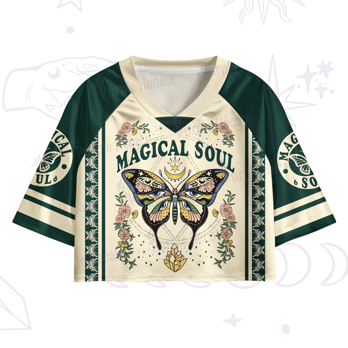 Purplehecate Magical Soul Crop Jersey Top