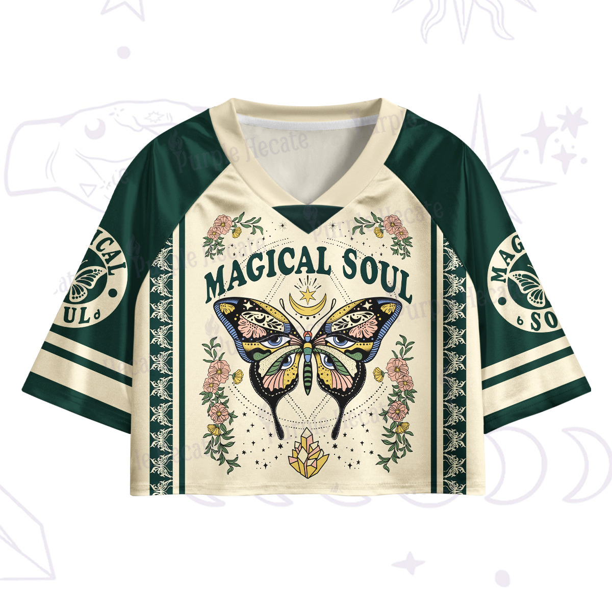 Purplehecate Magical Soul Crop Jersey Top