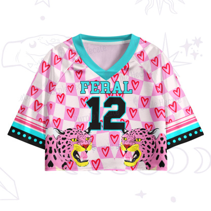 Purplehecate Feral Leopard Crop Jersey Top