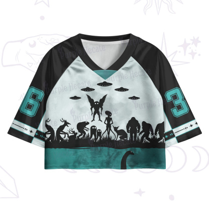 Purplehecate Alien Lake Monster Encounter Crop Jersey Top