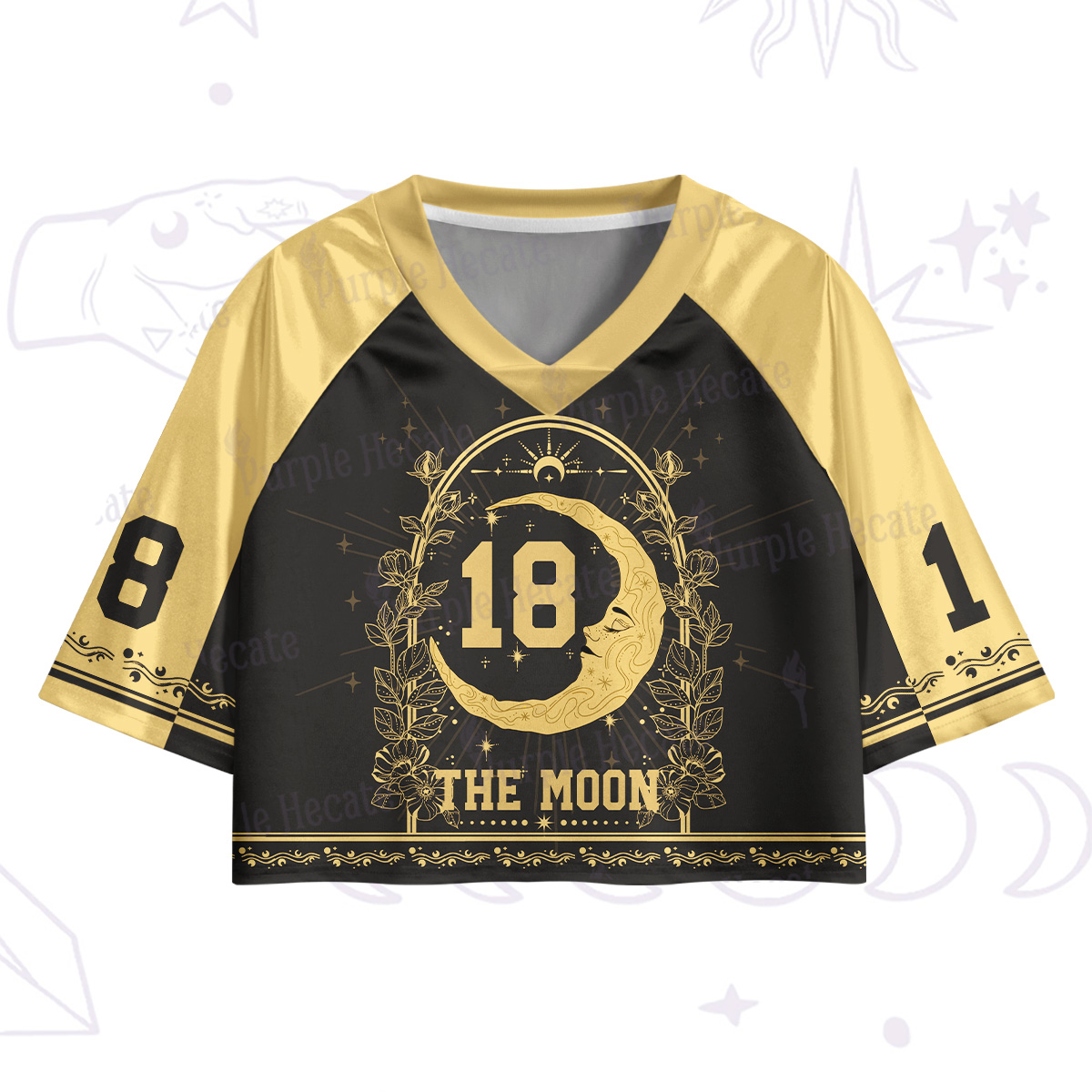 Purplehecate The Moon Crop Jersey Top