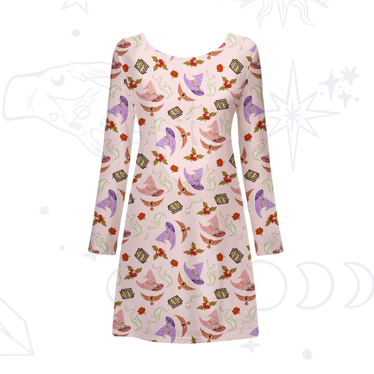 Purplehecate Fantasy Wizard Hat Beachwear Cover-Up Dress