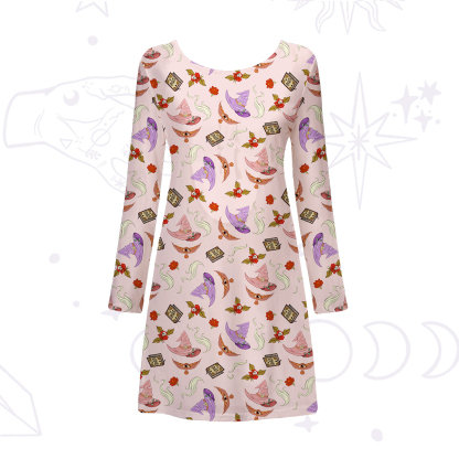 Purplehecate Fantasy Wizard Hat Beachwear Cover-Up Dress