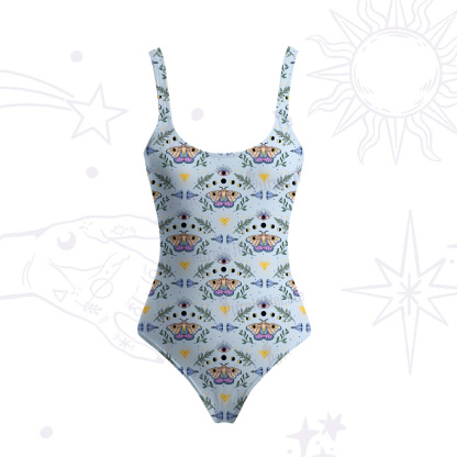 Purplehecate Luna Moth Witch Tank One Piece Swimsuit