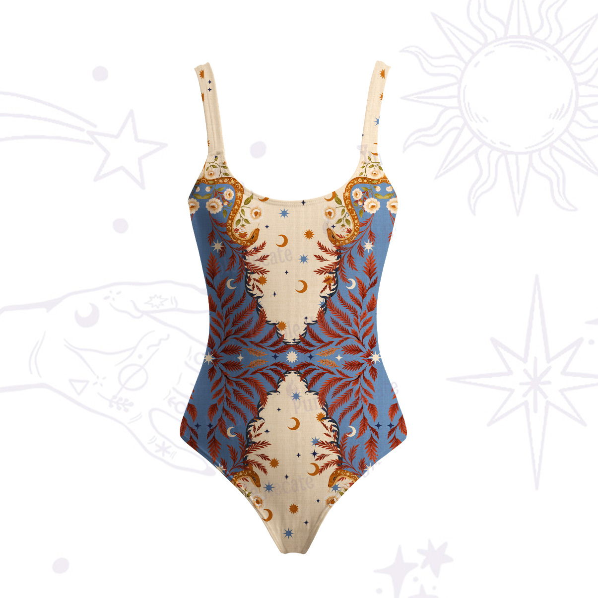 Purplehecate Celestial Ascension Tank One Piece Swimsuit
