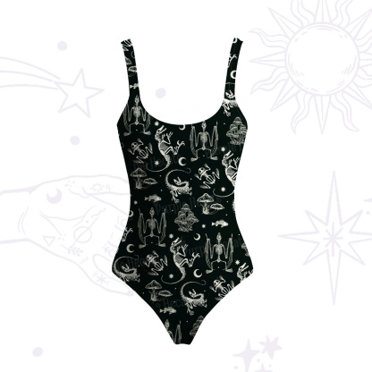Purplehecate Prehistoric Fantasy Tank One Piece Swimsuit
