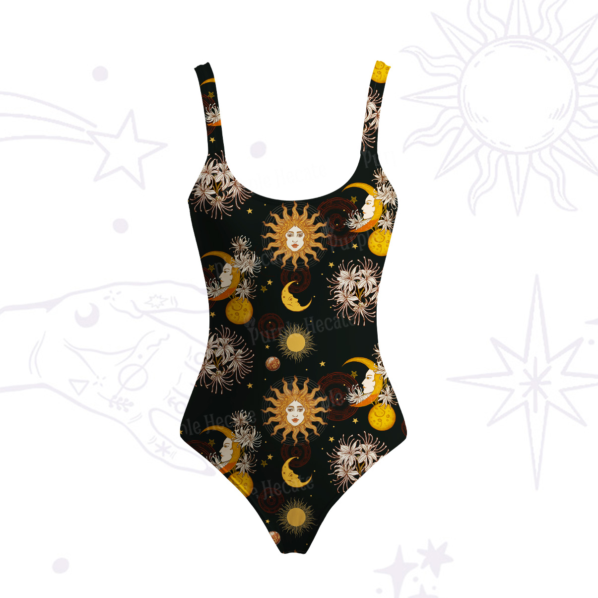 Purplehecate Stellar Symphony Tank One Piece Swimsuit