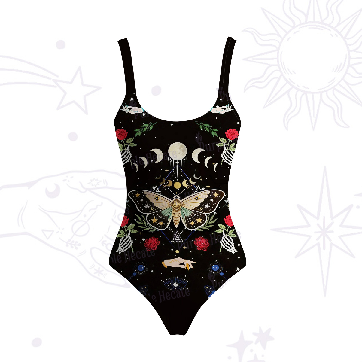 Purplehecate Moonlight Metamorphosis Tank One Piece Swimsuit