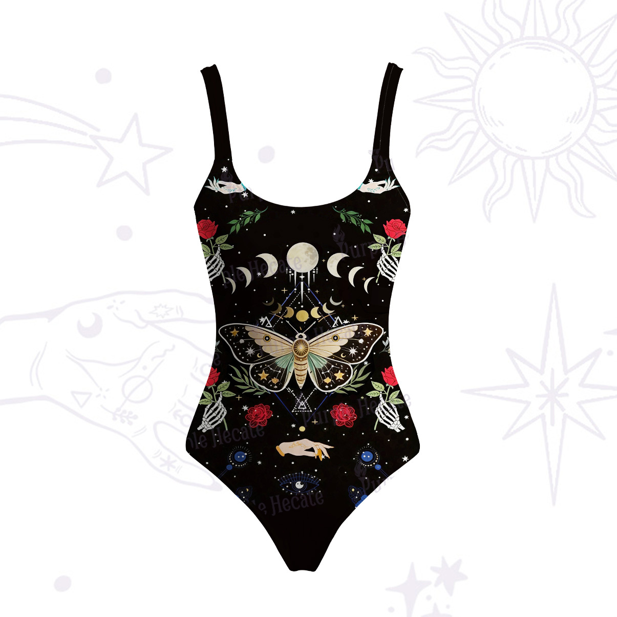 Purplehecate Sun Moon Dreams Tank One Piece Swimsuit