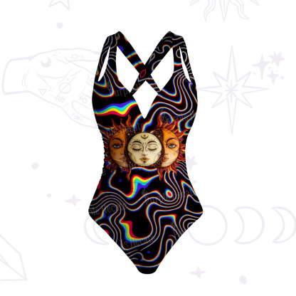 Purplehecate Mystic Sun and Moon One-Piece Swimsuit