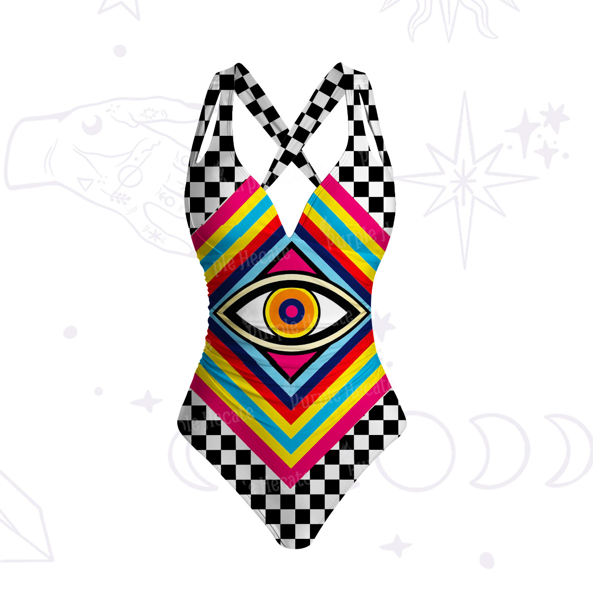 Purplehecate Eye of Illusion One-Piece Swimsuit