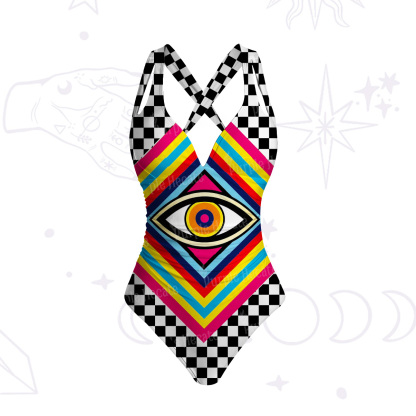 Purplehecate Eye of Illusion One-Piece Swimsuit