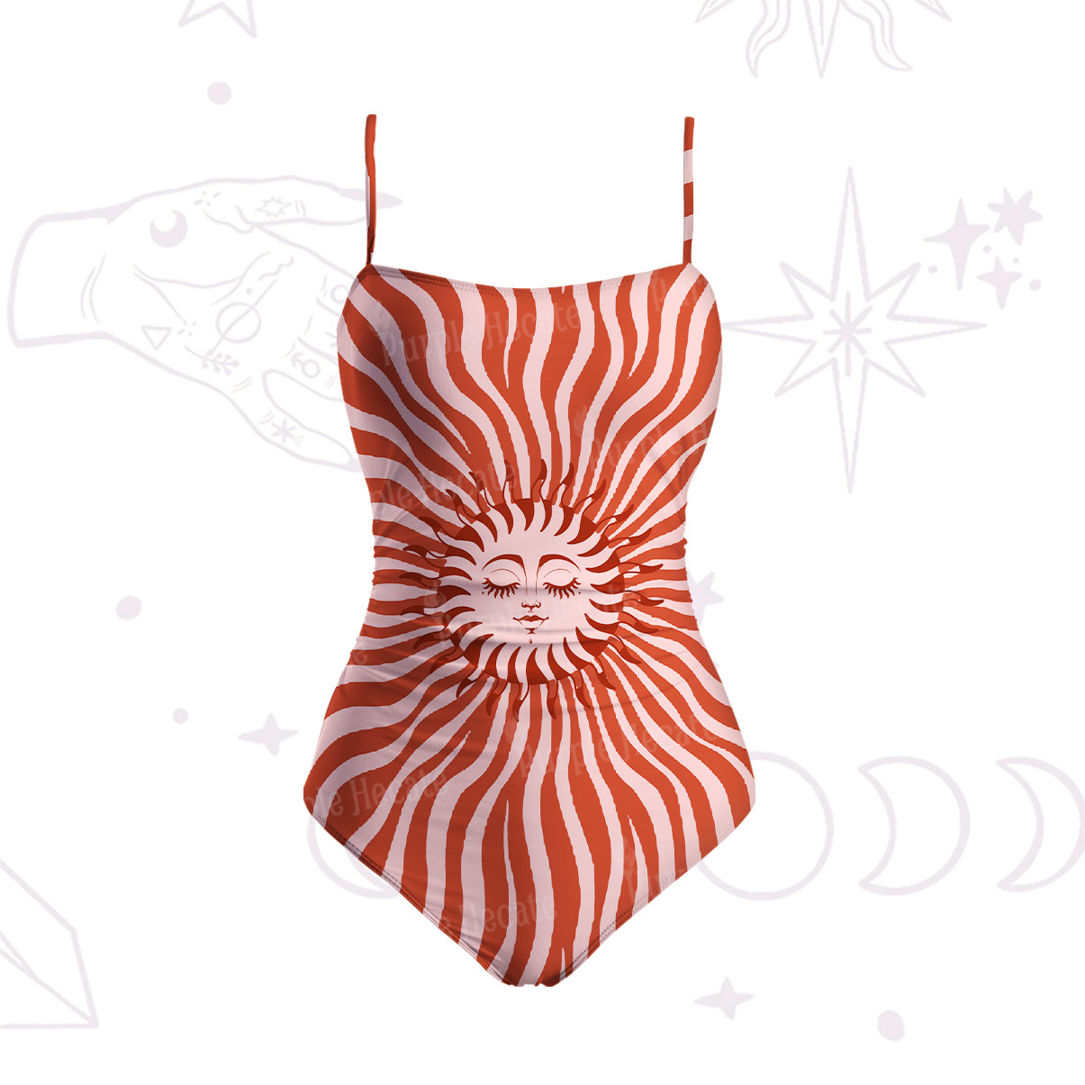 Purplehecate Radiance of the Sun Slim-Strap Swimsuit
