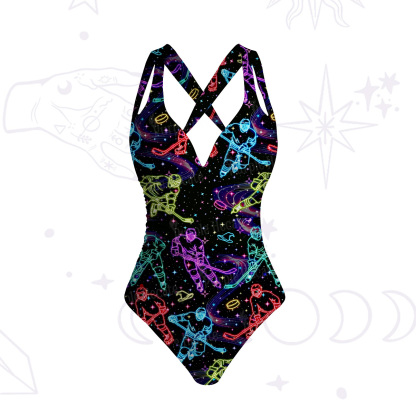 Purplehecate Neon Night Hockey One-Piece Swimsuit