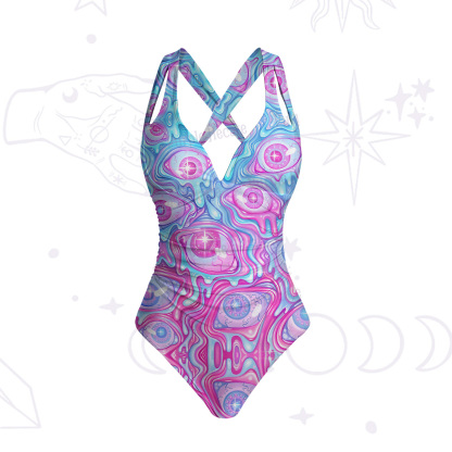 Purplehecate Pastel Flow Ocular One-Piece Swimsuit