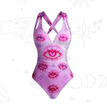 Purplehecate Mystic Love-Eye One-Piece Swimsuit