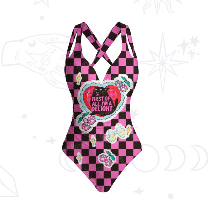 Purplehecate First Of All I'm A Delight Cat One-Piece Swimsuit