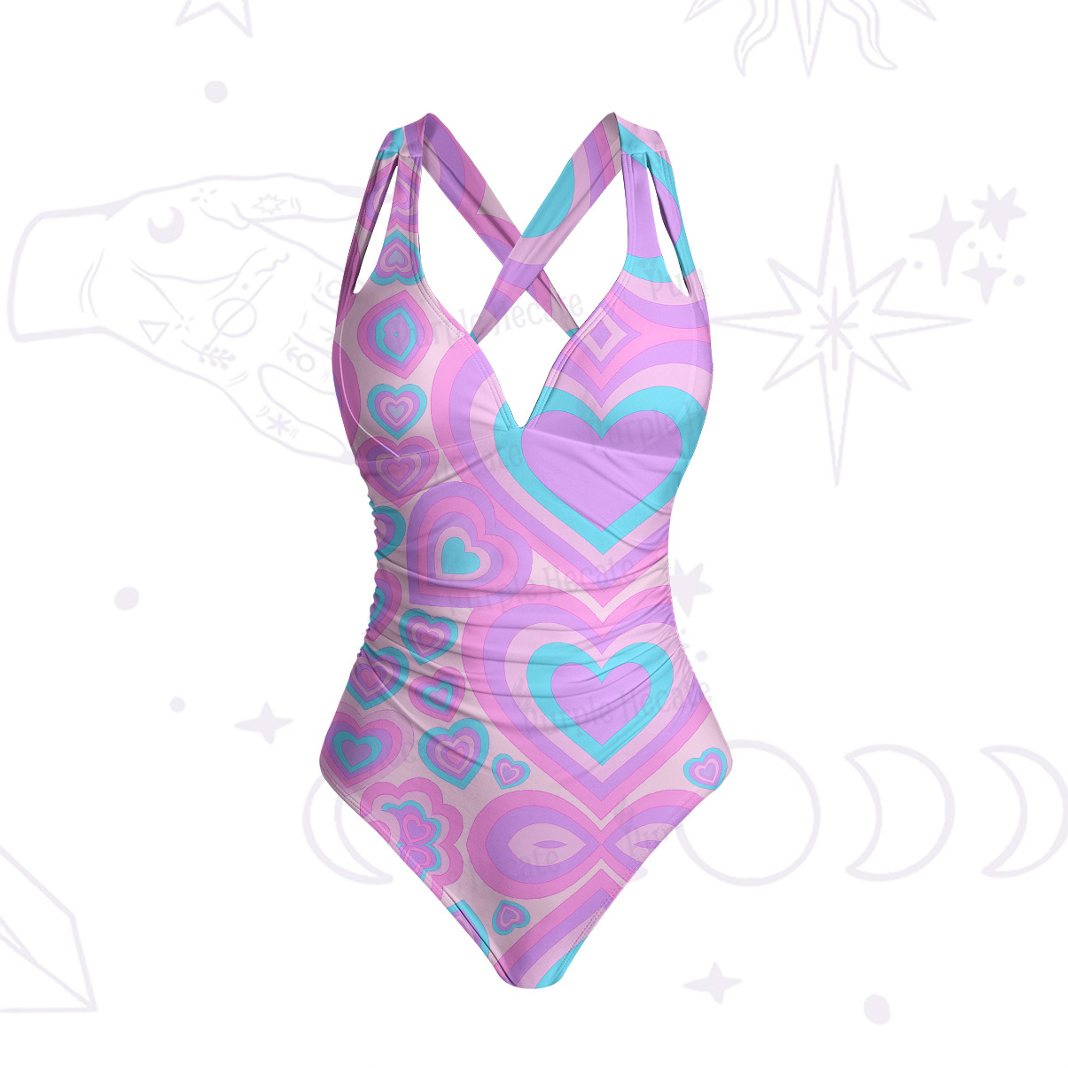 Purplehecate Midnight Moth One-Piece Swimsuit