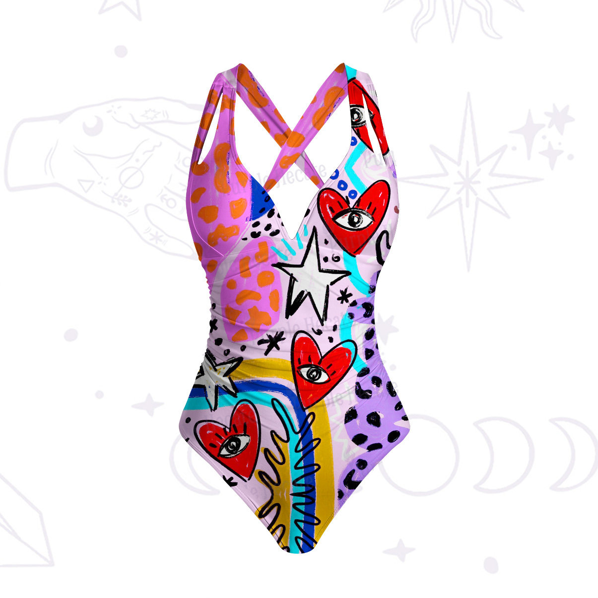 Purplehecate Midnight Moth One-Piece Swimsuit