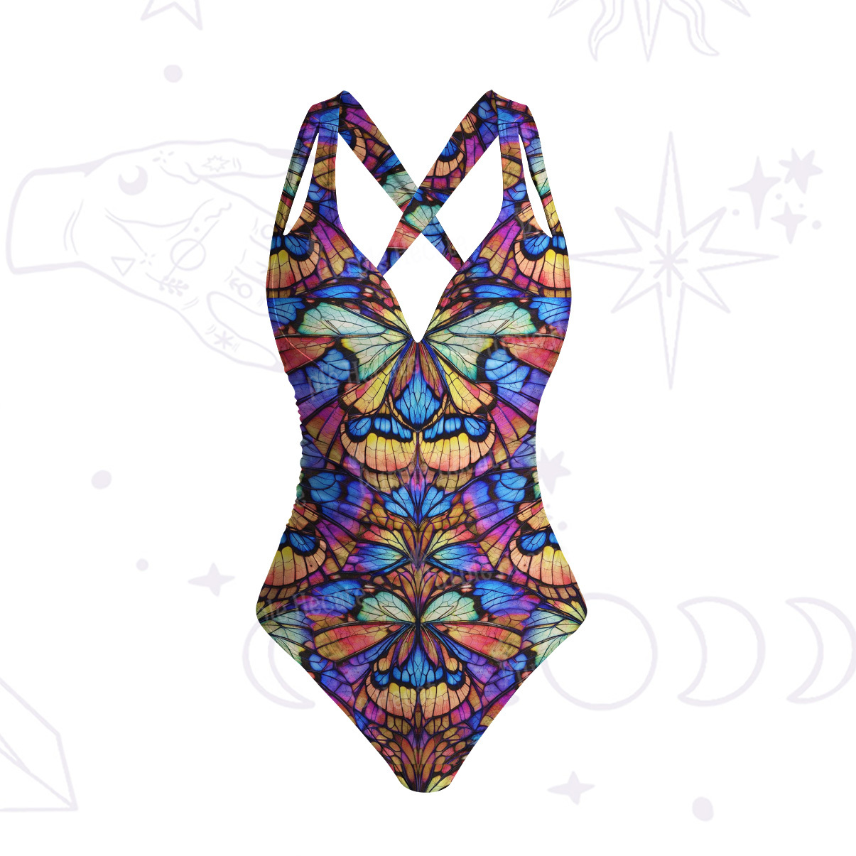 Purplehecate Midnight Moth One-Piece Swimsuit