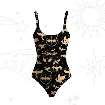 Purplehecate Fantasy Dragon Allover Tank One Piece Swimsuit