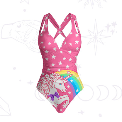 Purplehecate Dreamy Rainbow Unicorn One-Piece Swimsuit