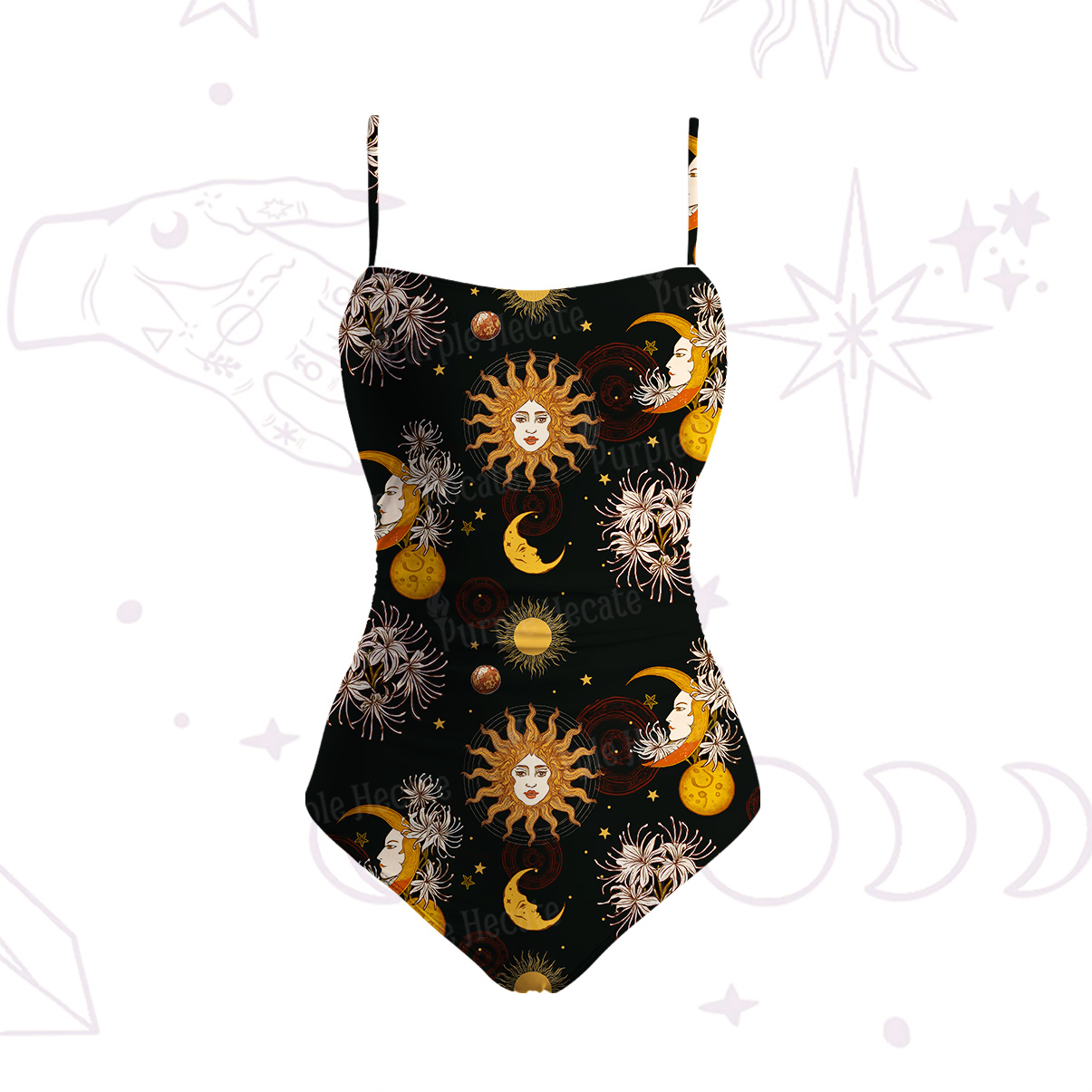 Purplehecate Stellar Symphony Slim-Strap Swimsuit