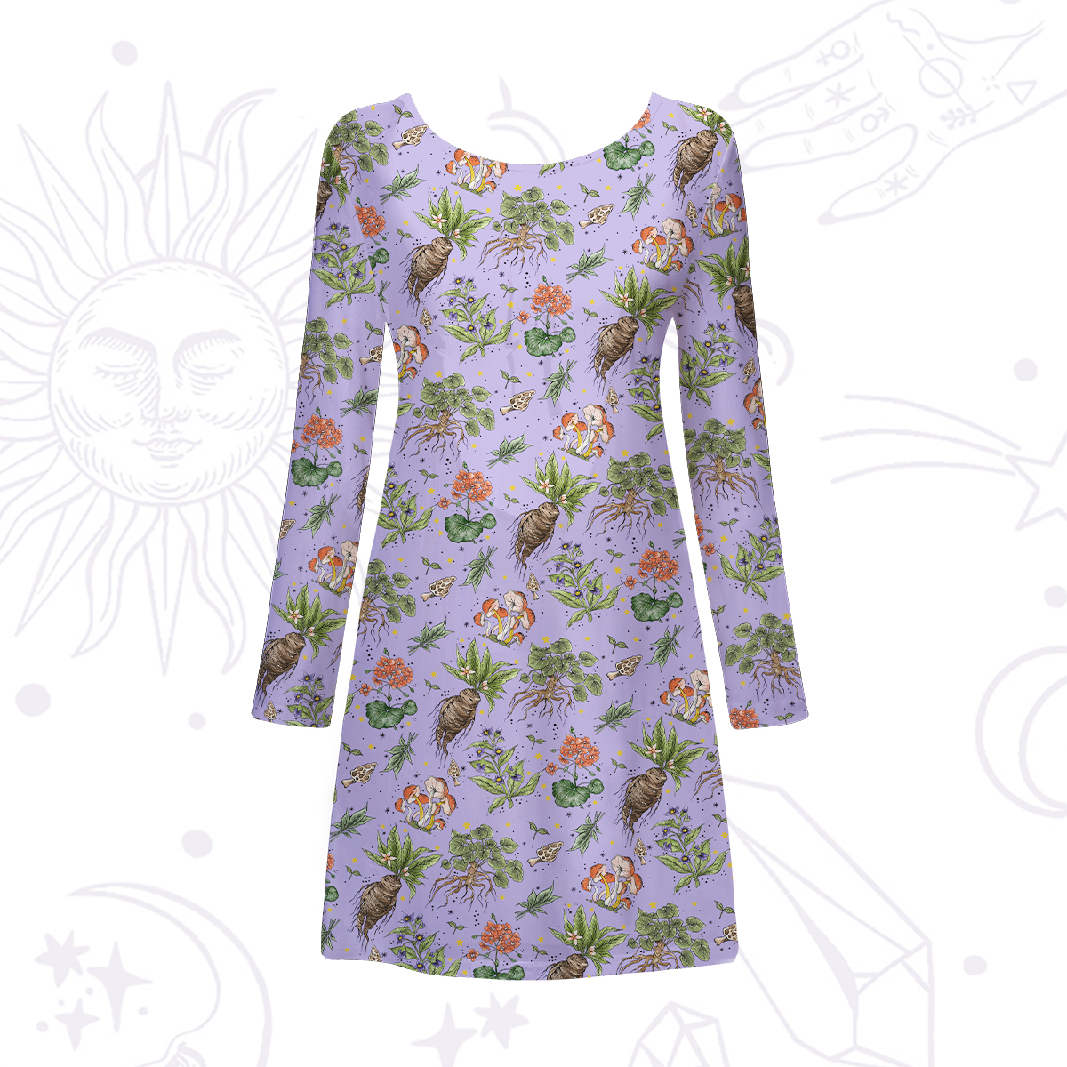 Purplehecate Magical Herbcraft Beachwear Cover-Up Dress