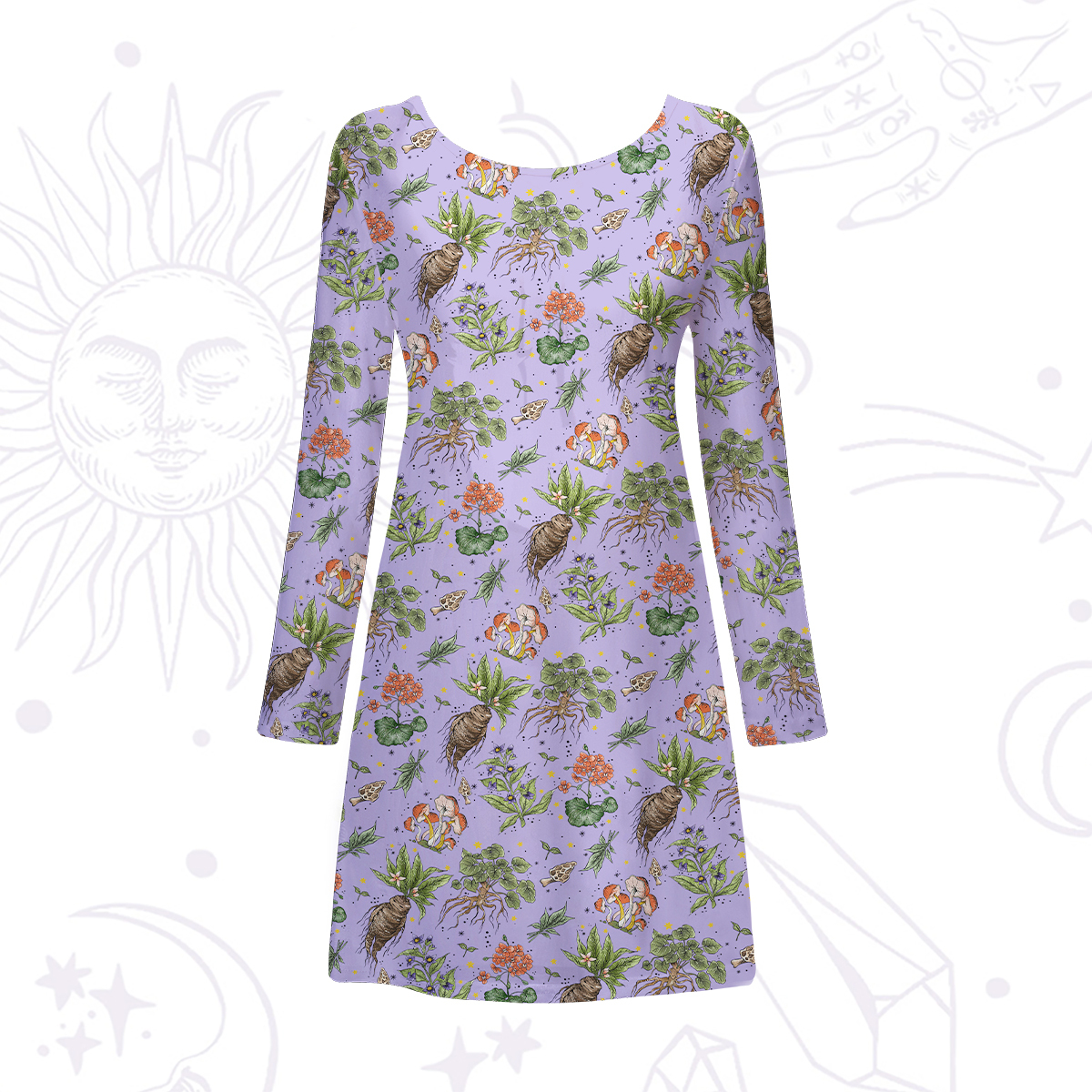 Purplehecate Magical Herbcraft Beachwear Cover-Up Dress