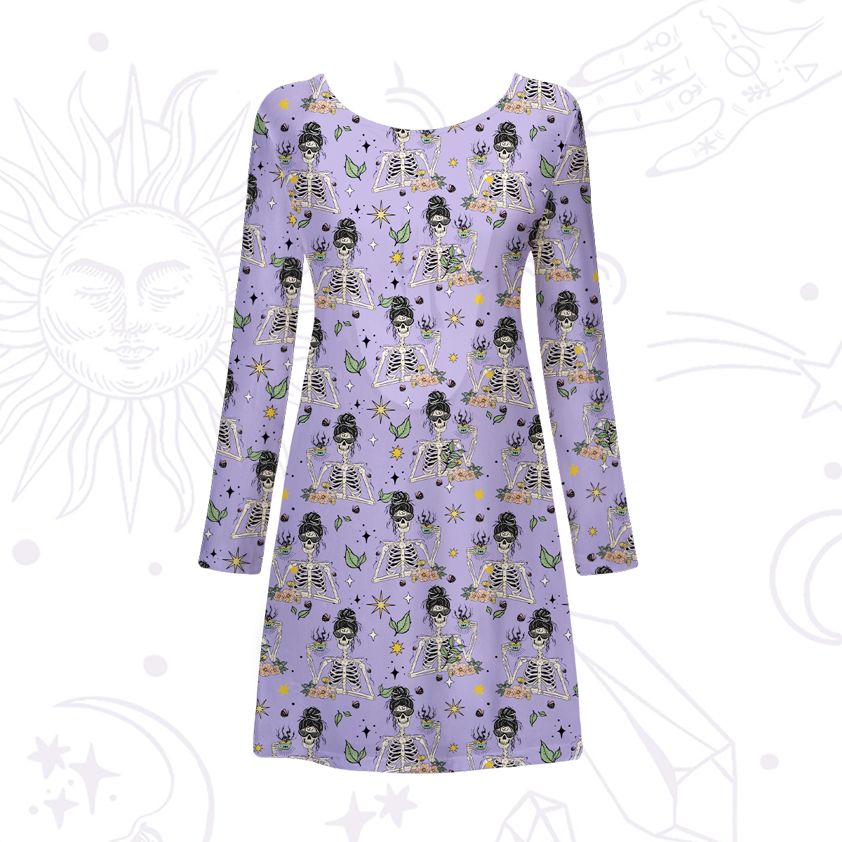 Purplehecate Everything Is Fine Beachwear Cover-Up Dress