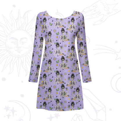 Purplehecate Everything Is Fine Beachwear Cover-Up Dress