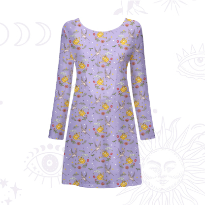 Purplehecate Magical Garden Beachwear Cover-Up Dress
