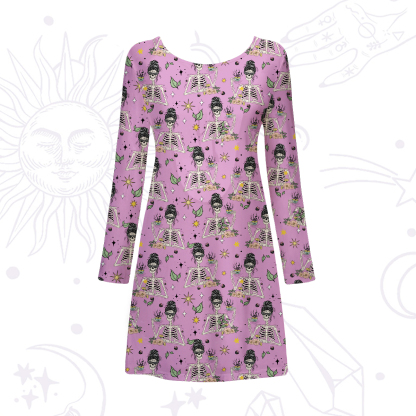 Purplehecate Everything Is Fine Beachwear Cover-Up Dress
