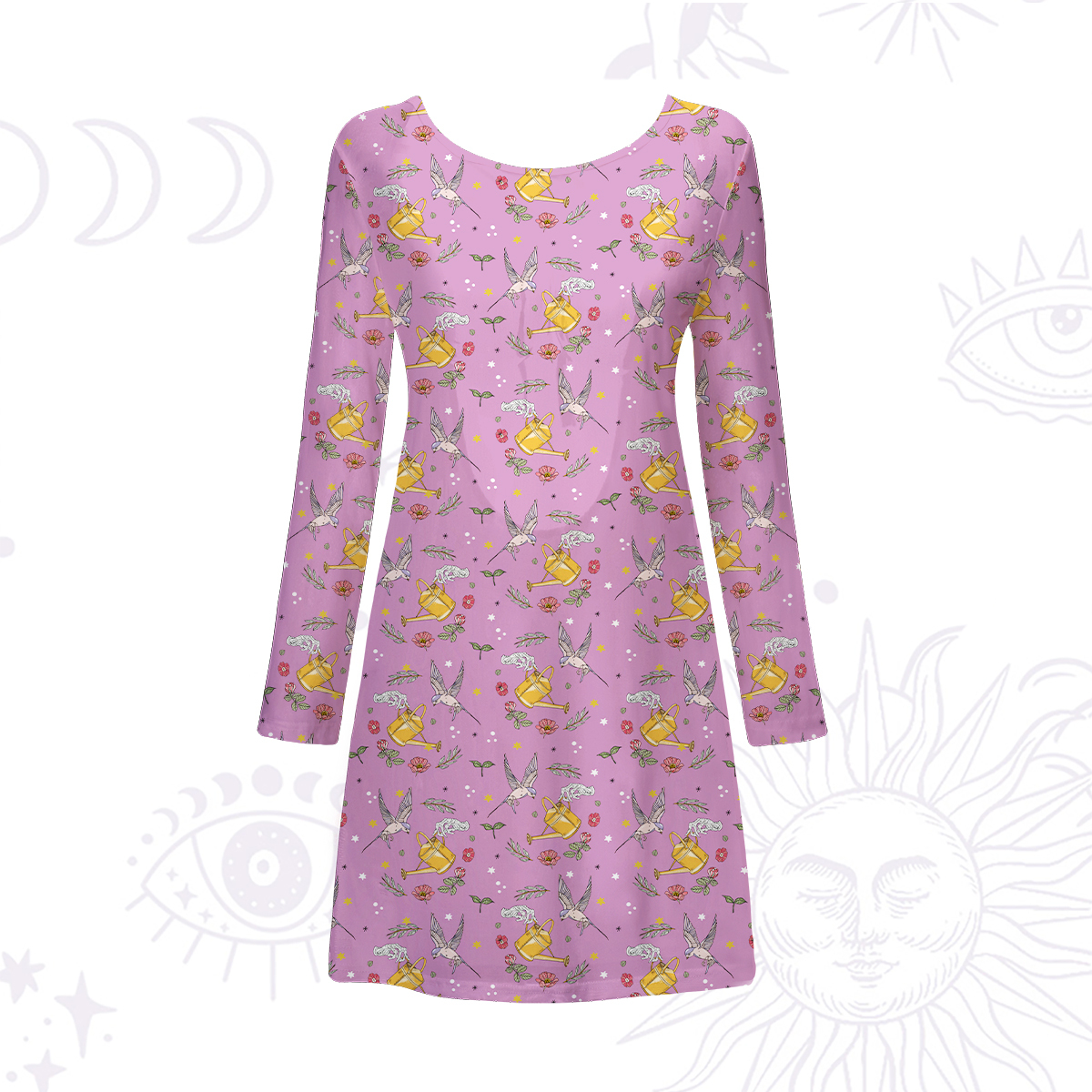Purplehecate Magical Garden Beachwear Cover-Up Dress