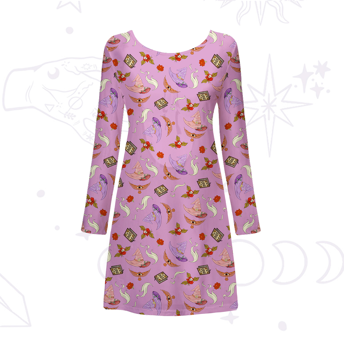 Purplehecate Fantasy Wizard Hat Beachwear Cover-Up Dress