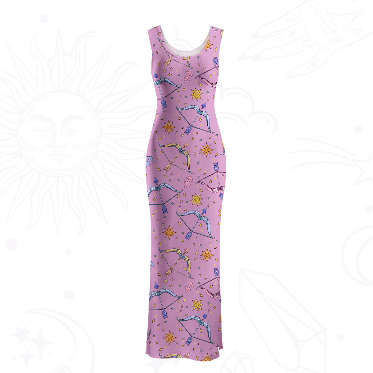 Purplehecate Sagittarius Spirit Zodiac Maxi Tank Beachwear Dress