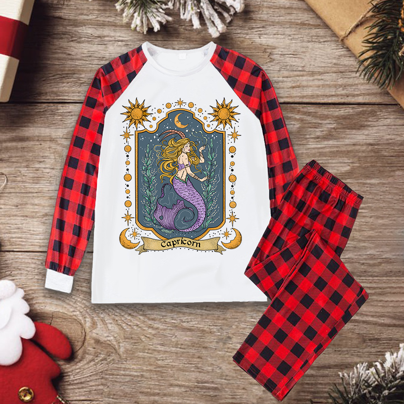 Purplehecate Capricorn Zodiac Christmas Pajamas