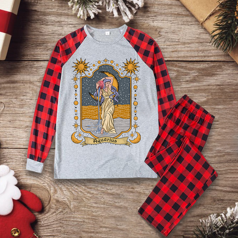 Purplehecate Aquarius Zodiac Christmas Pajamas