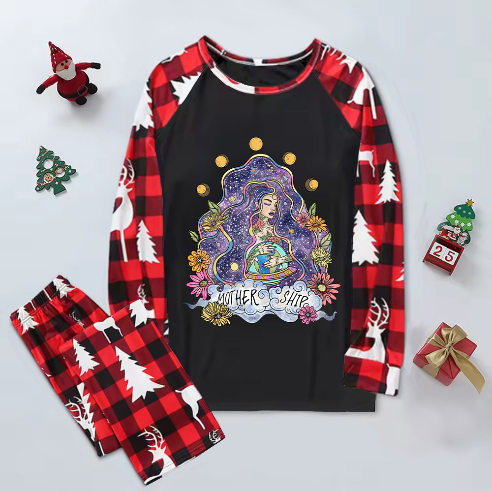Purplehecate Mother Ship Elk Christmas Pajamas