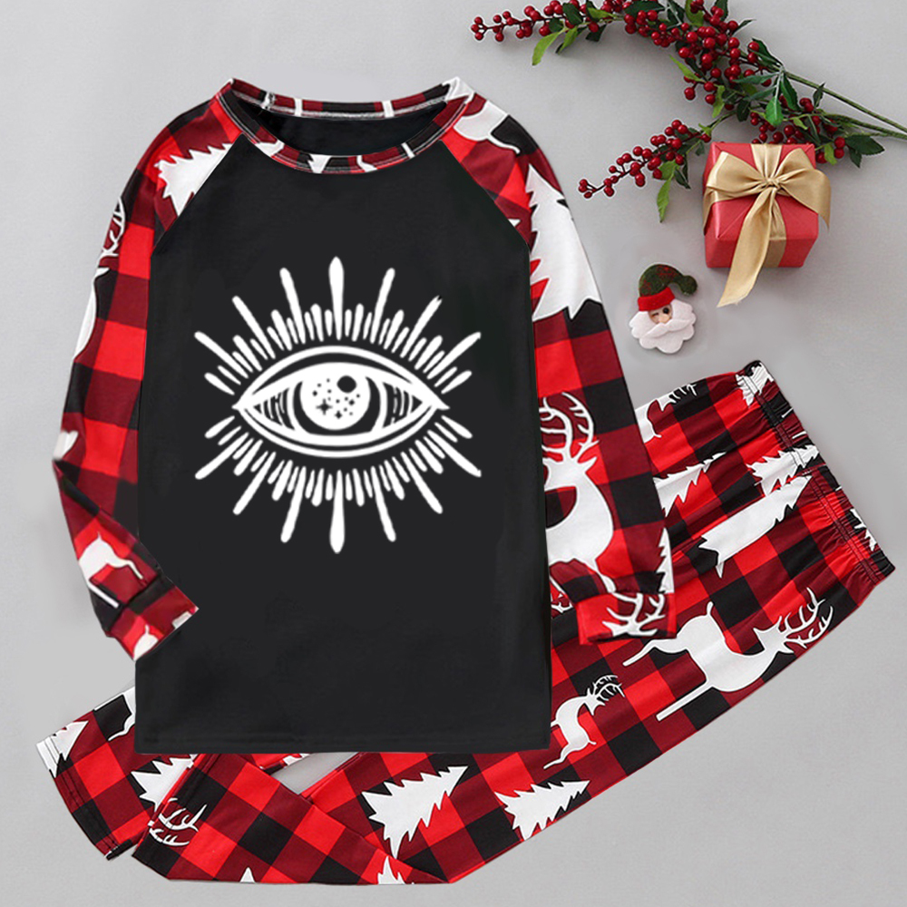 Purplehecate Evil Eye Elk Christmas Pajamas