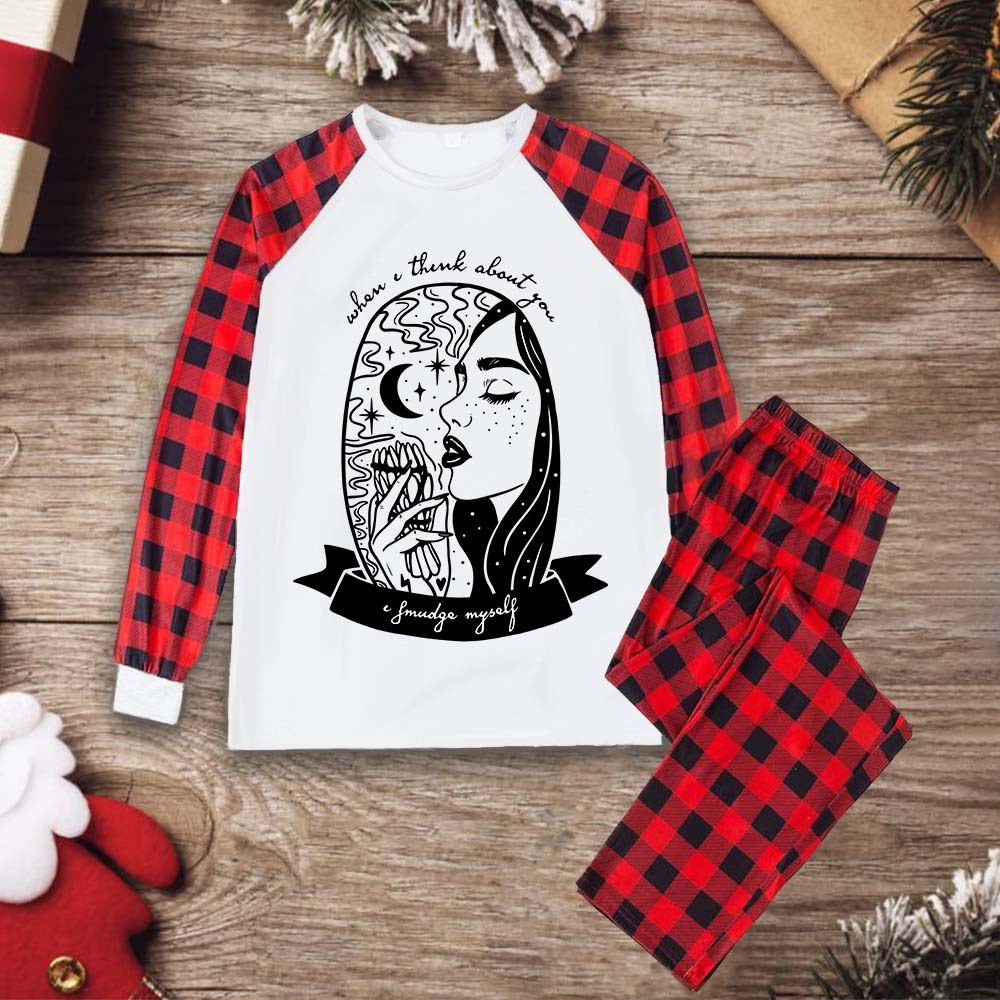 Purplehecate When I Think About You I Smudge Myself Christmas Pajamas