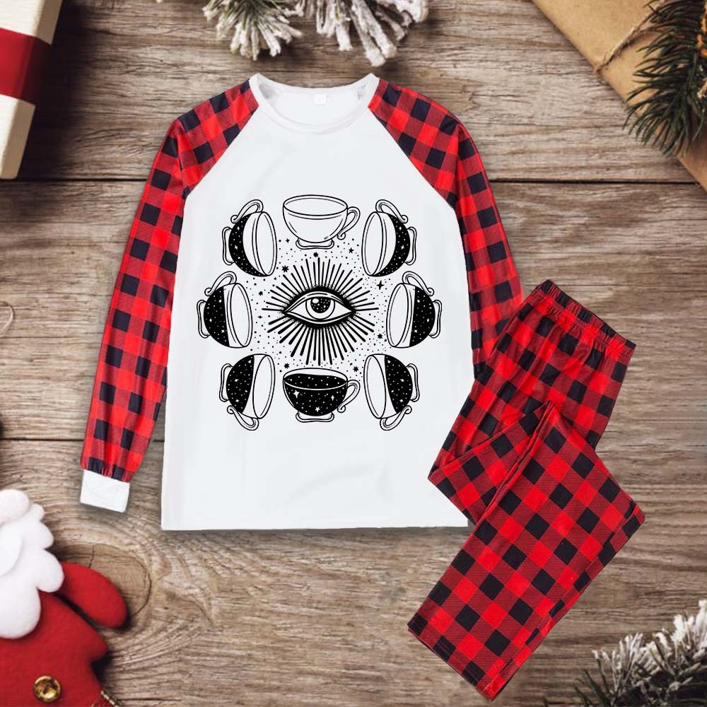 Purplehecate Moon Phase Coffee Christmas Pajamas