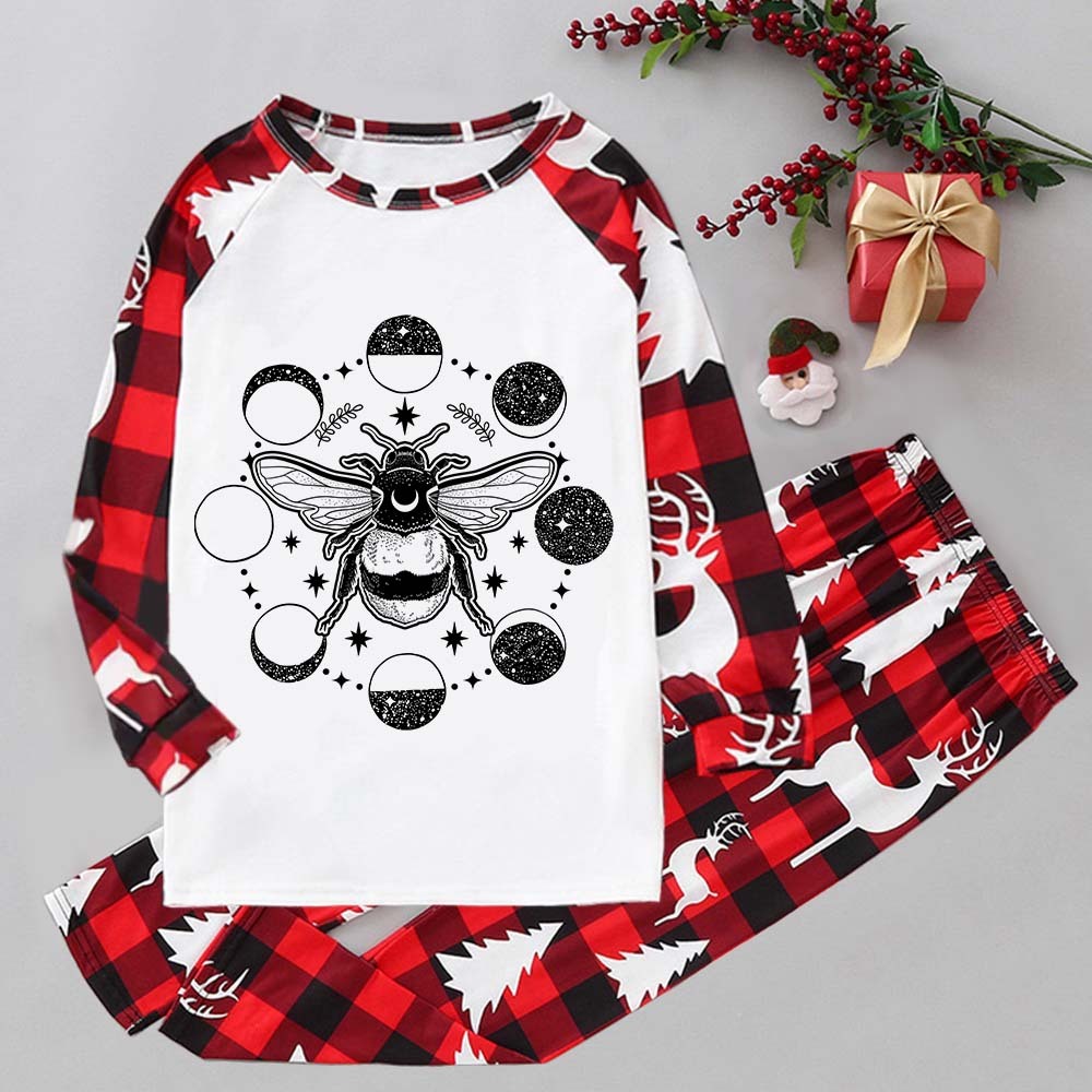 Purplehecate Moon Bee Elk Christmas Pajamas