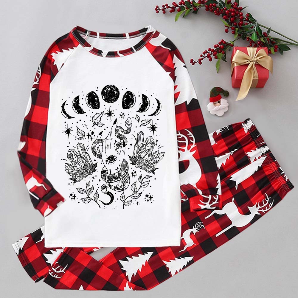 Purplehecate Reach For The Moon Elk Christmas Pajamas