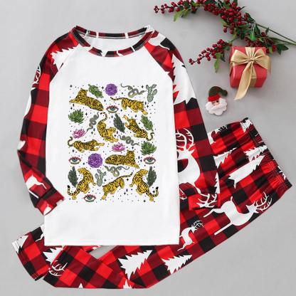 Purplehecate Desert Tiger Elk Christmas Pajamas