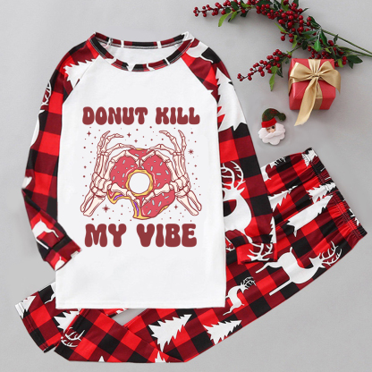 Purplehecate Donut Kill My Vibe Elk Christmas Pajamas