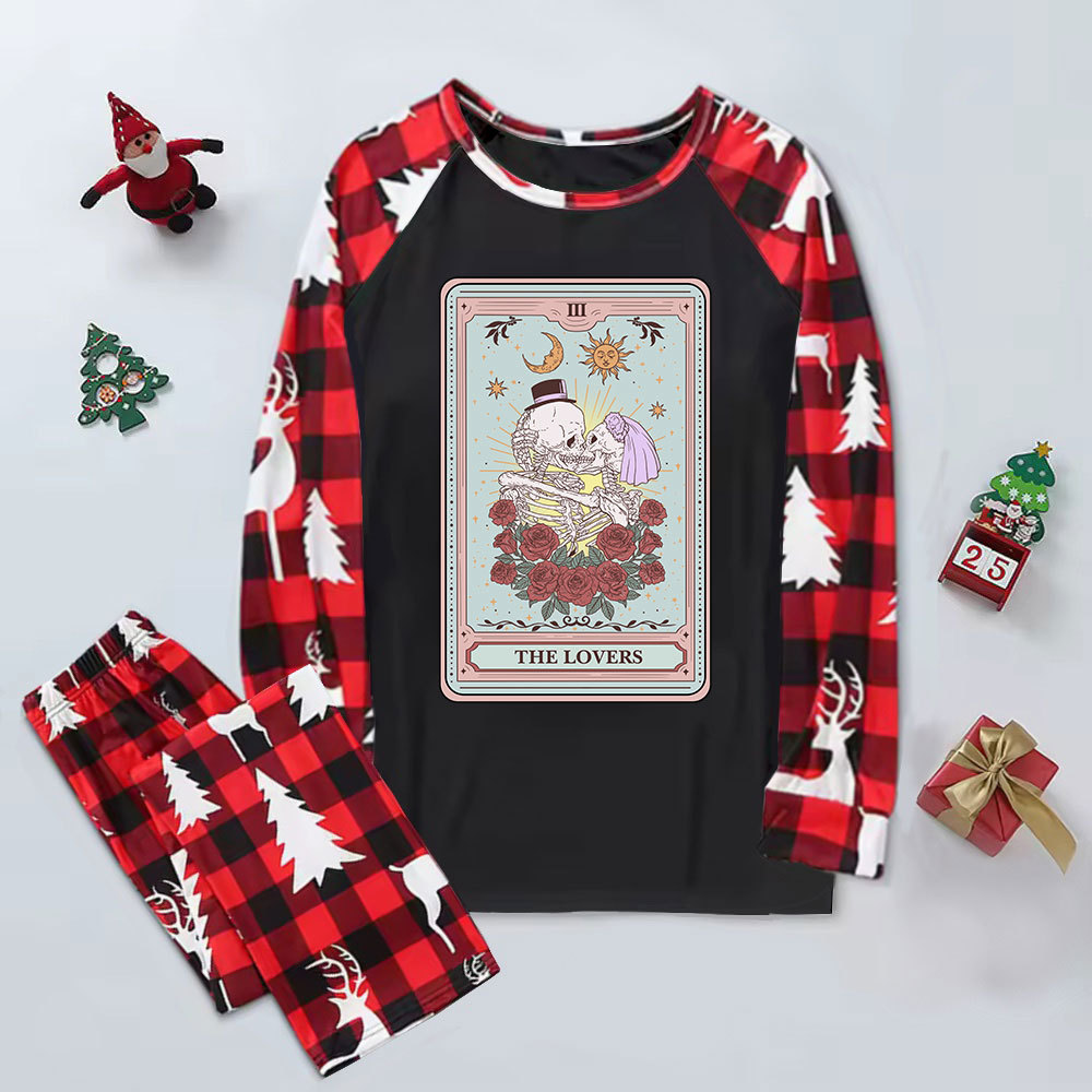 Purplehecate The Lovers Tarot Elk Christmas Pajamas
