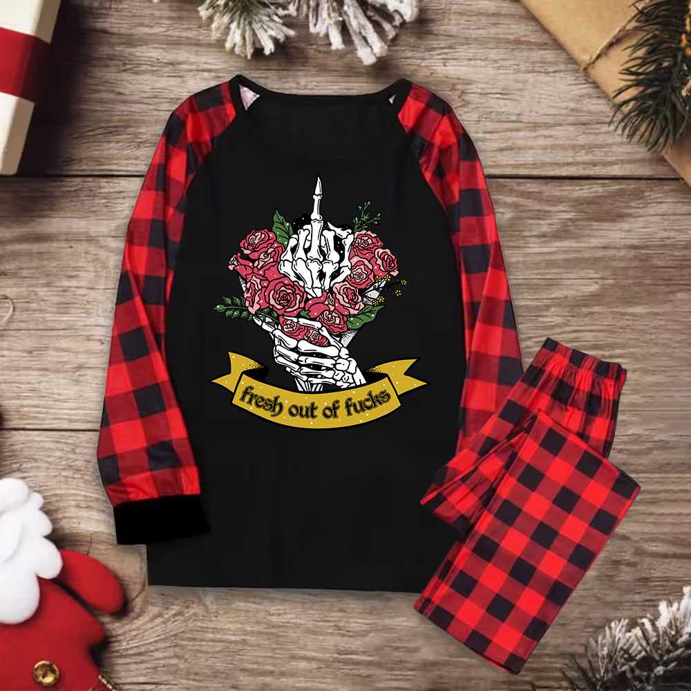Purplehecate Fresh Out Of Fucks Christmas Pajamas