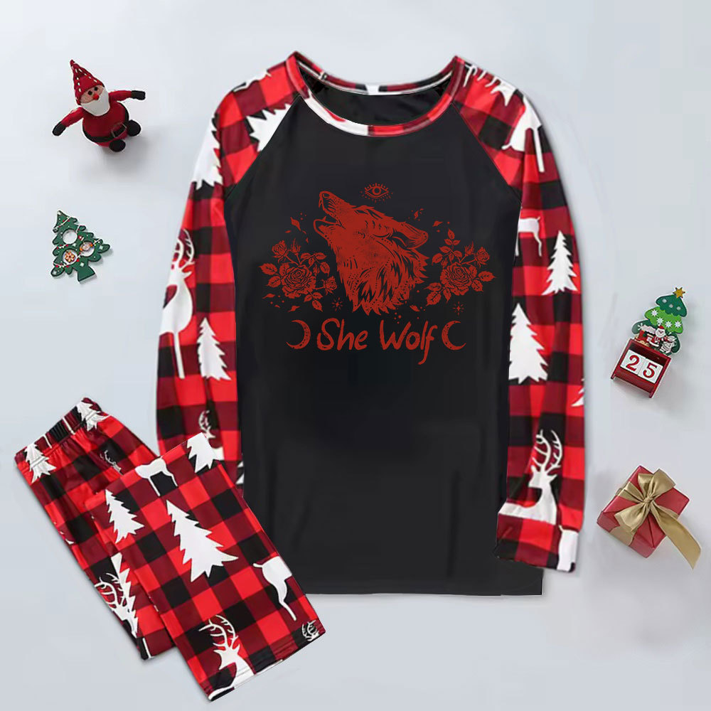 Purplehecate She Wolf Elk Christmas Pajamas